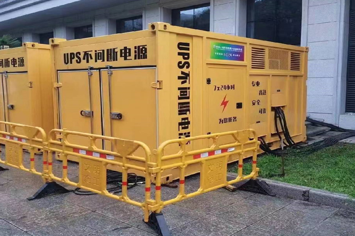 望城发电机租赁施工现场