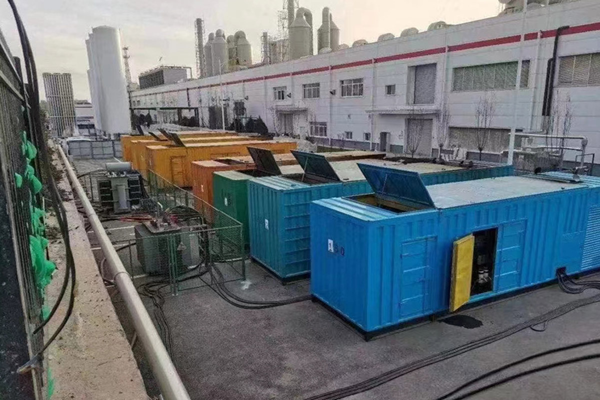 望城发电机租赁施工现场